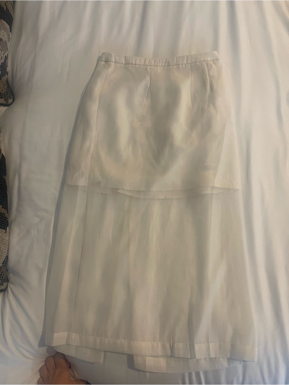 Women's Sheer Layered Cream Skirt